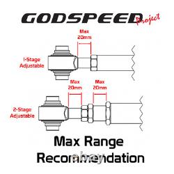 Godspeed Adj. Rear Camber Arms with Spherical Bearings Fits 11-16 Kia Sportage FWD