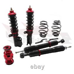 Red Coilovers Struts Shocks Suspension Kits Adj Height For 2006-2008 Honda Fit