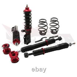 Red Coilovers Struts Shocks Suspension Kits Adj Height For 2006-2008 Honda Fit